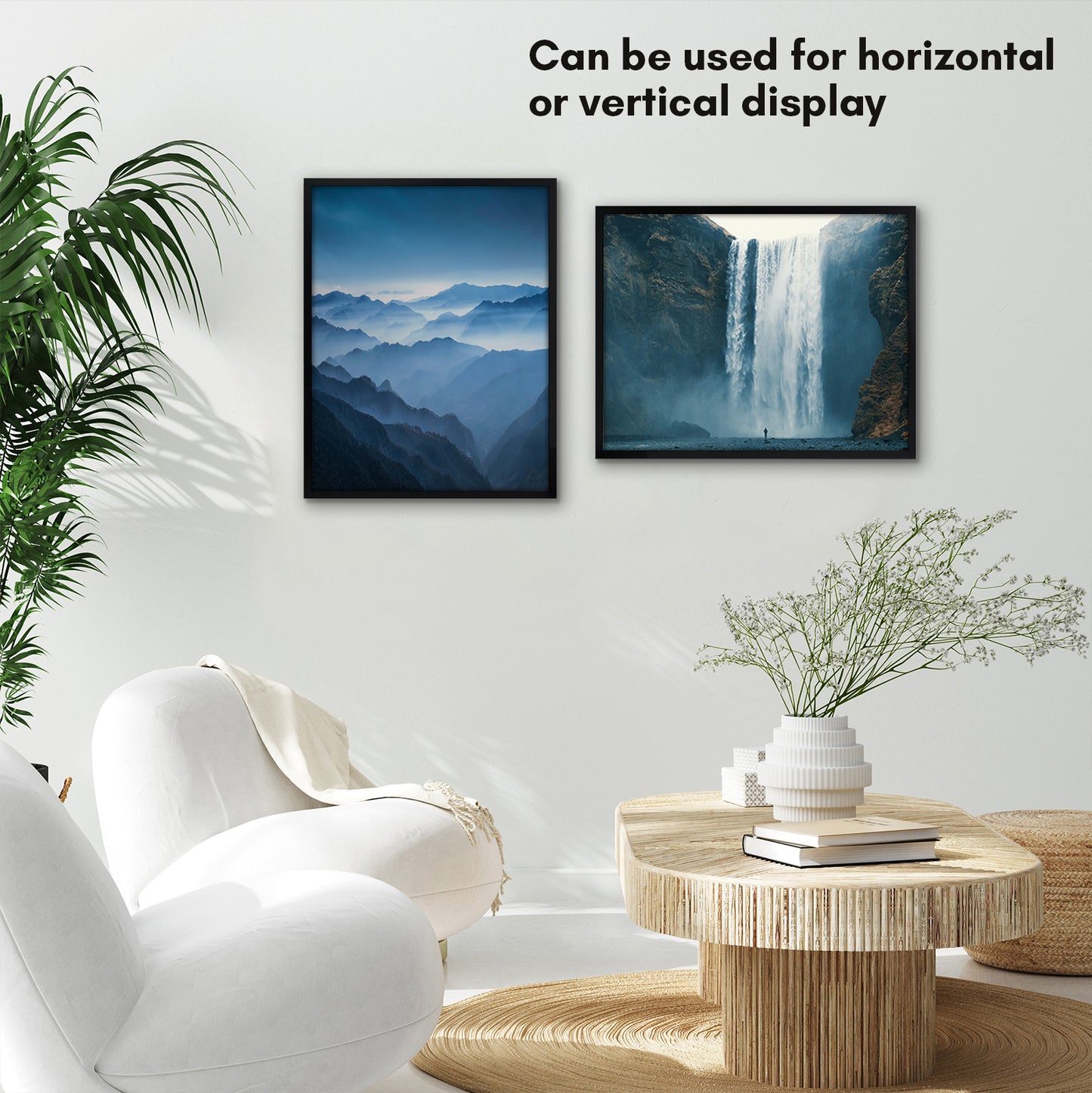 Thin Border Photo Frame in Black - Plexiglass Cover For Horizontal Formats - Picture Frame