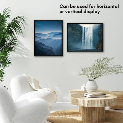 Thin Border Photo Frame in Black - Plexiglass Cover For Horizontal Formats - Picture Frame