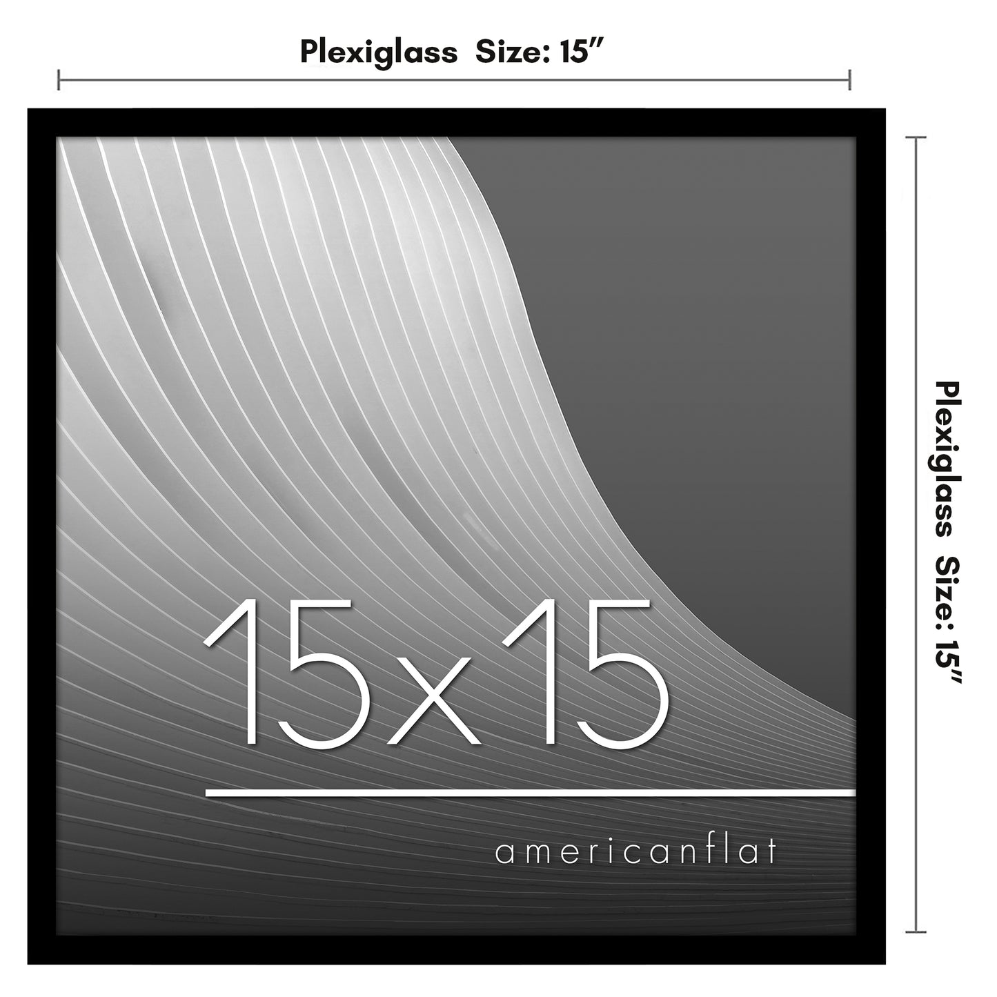 Thin Border Photo Frame in Black - Plexiglass Cover For Horizontal Formats - Picture Frame
