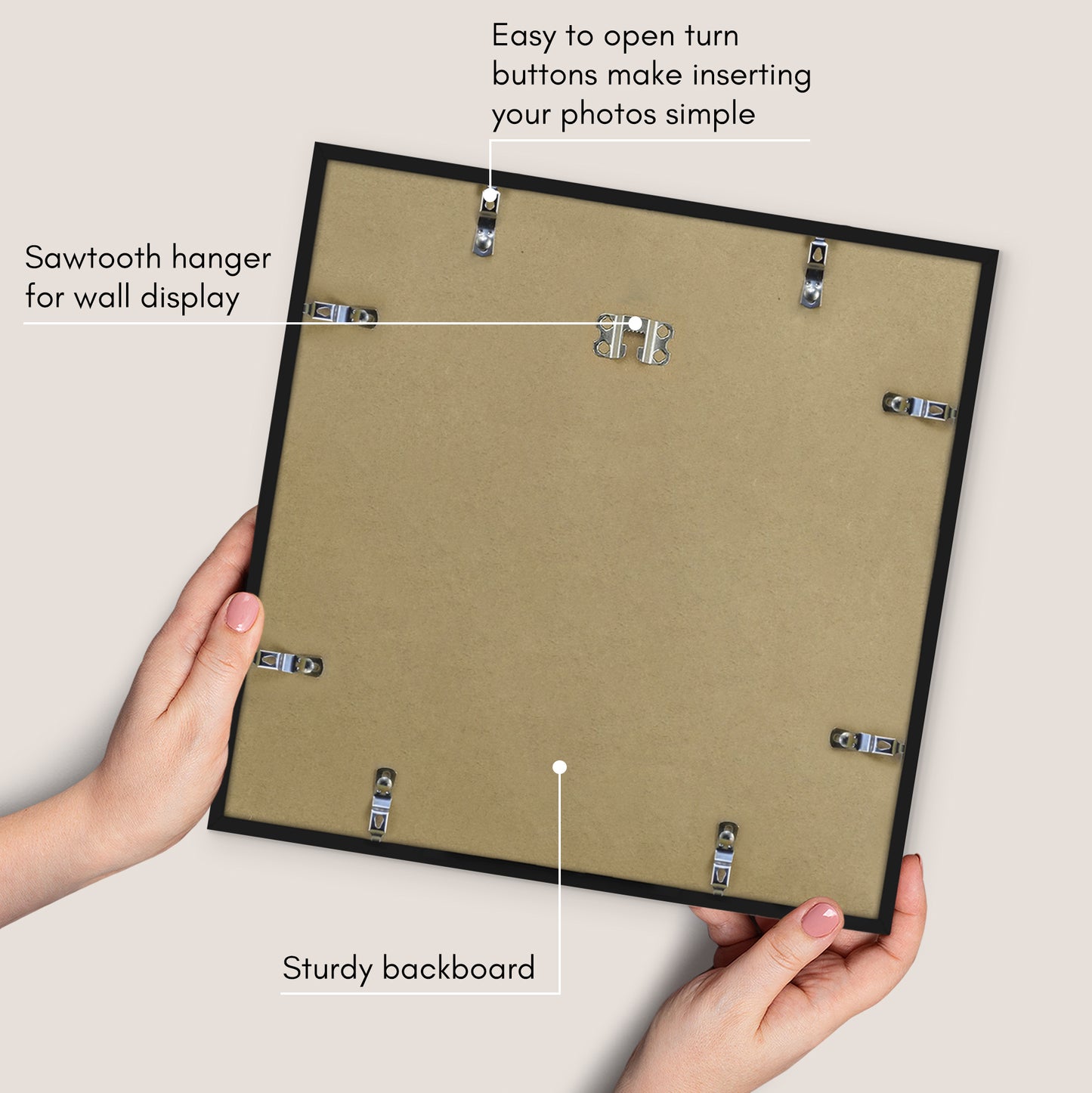 Thin Border Photo Frame in Black - Plexiglass Cover For Horizontal Formats - Picture Frame