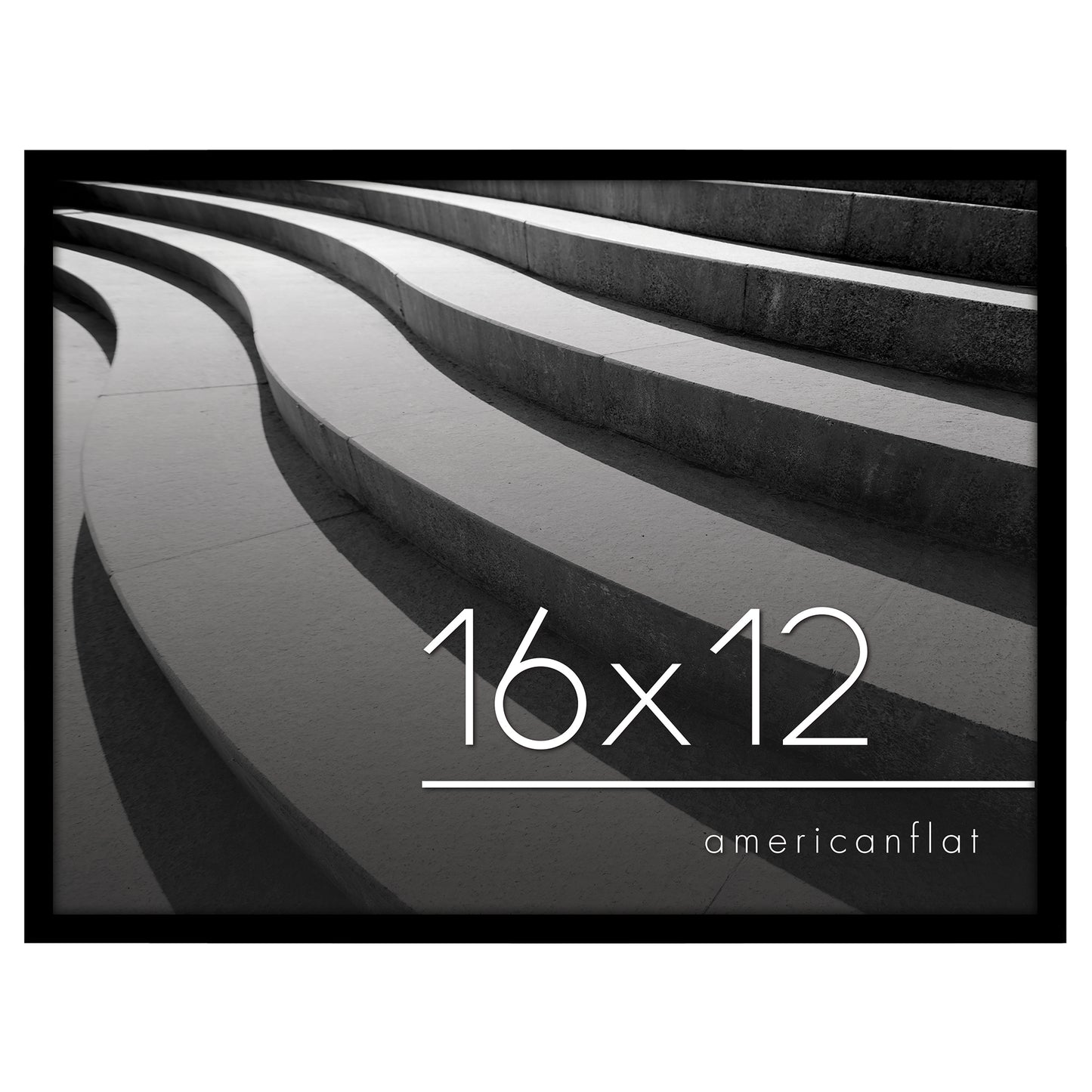 Thin Border Photo Frame in Black - Plexiglass Cover For Horizontal Formats - Picture Frame