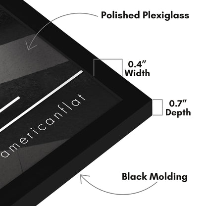 Thin Border Photo Frame in Black - Plexiglass Cover For Horizontal Formats - Picture Frame