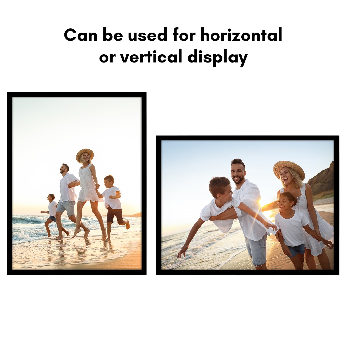 Thin Border Photo Frame in Black - Plexiglass Cover For Horizontal Formats - Picture Frame
