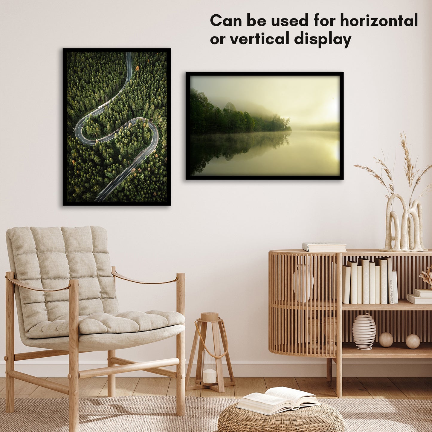 Thin Border Photo Frame in Black - Plexiglass Cover For Horizontal Formats - Picture Frame