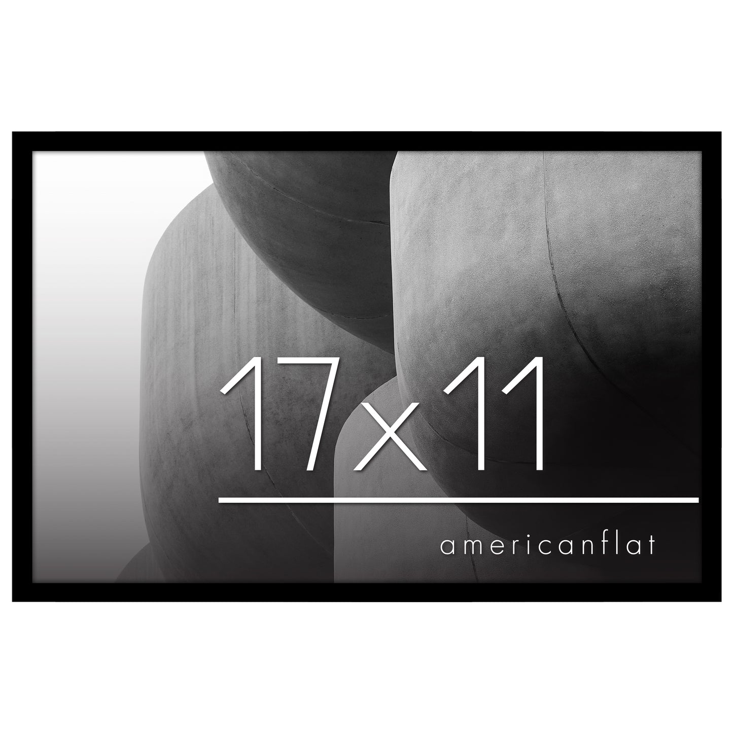 Thin Border Photo Frame in Black - Plexiglass Cover For Horizontal Formats - Picture Frame