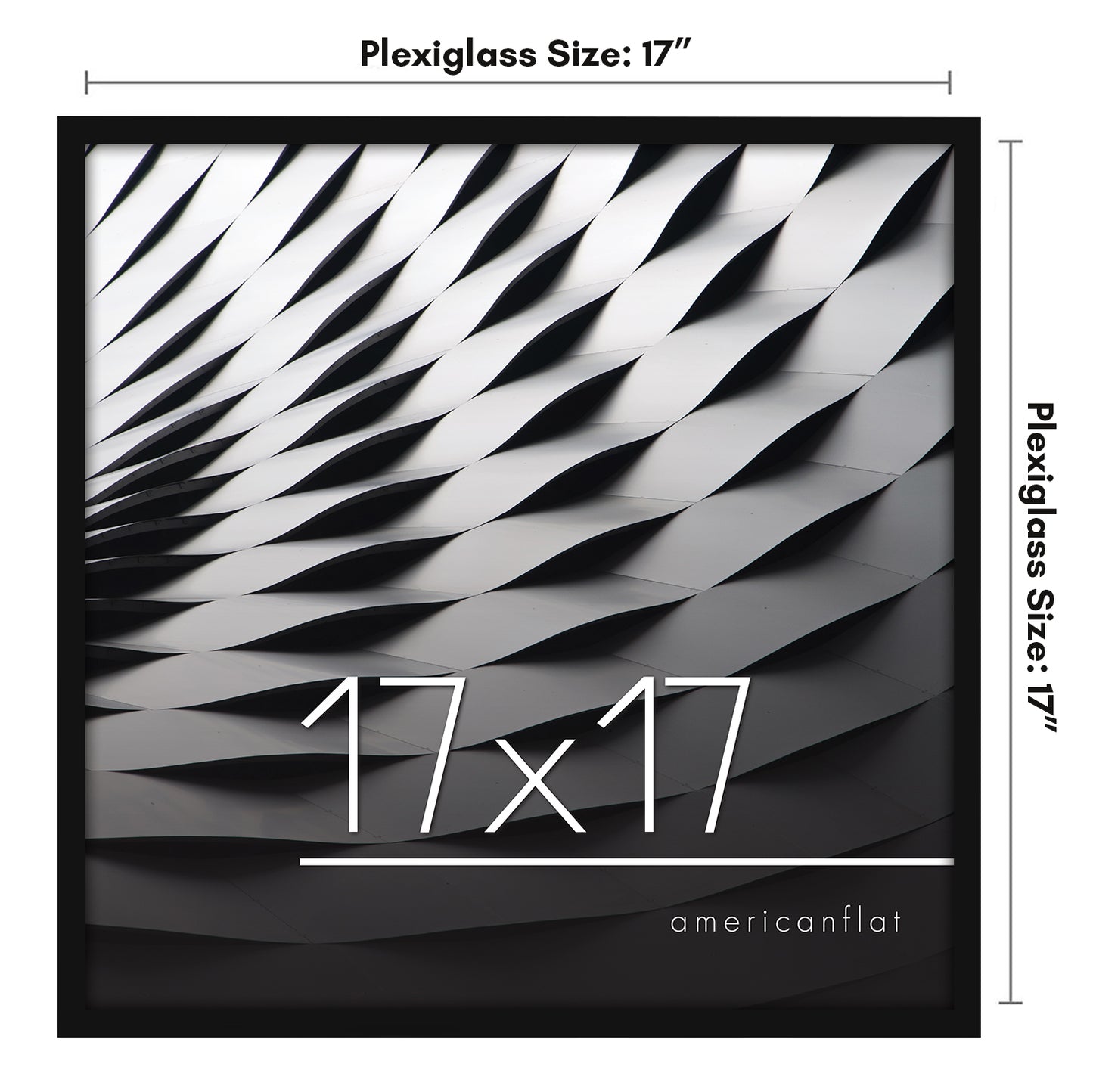Thin Border Photo Frame in Black - Plexiglass Cover For Horizontal Formats - Picture Frame