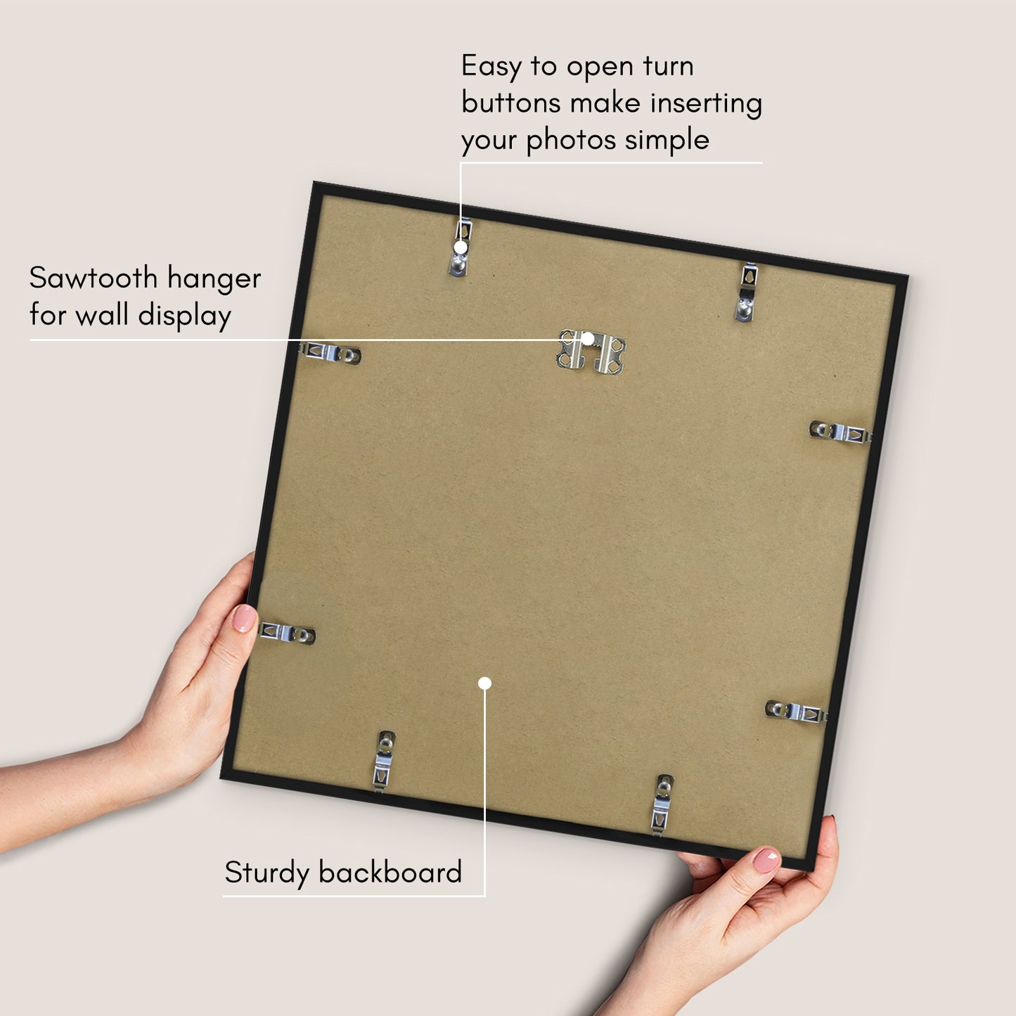 Thin Border Photo Frame in Black - Plexiglass Cover For Horizontal Formats - Picture Frame