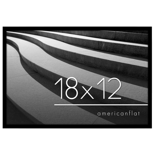 Thin Border Photo Frame in Black - Plexiglass Cover For Horizontal Formats - Picture Frame