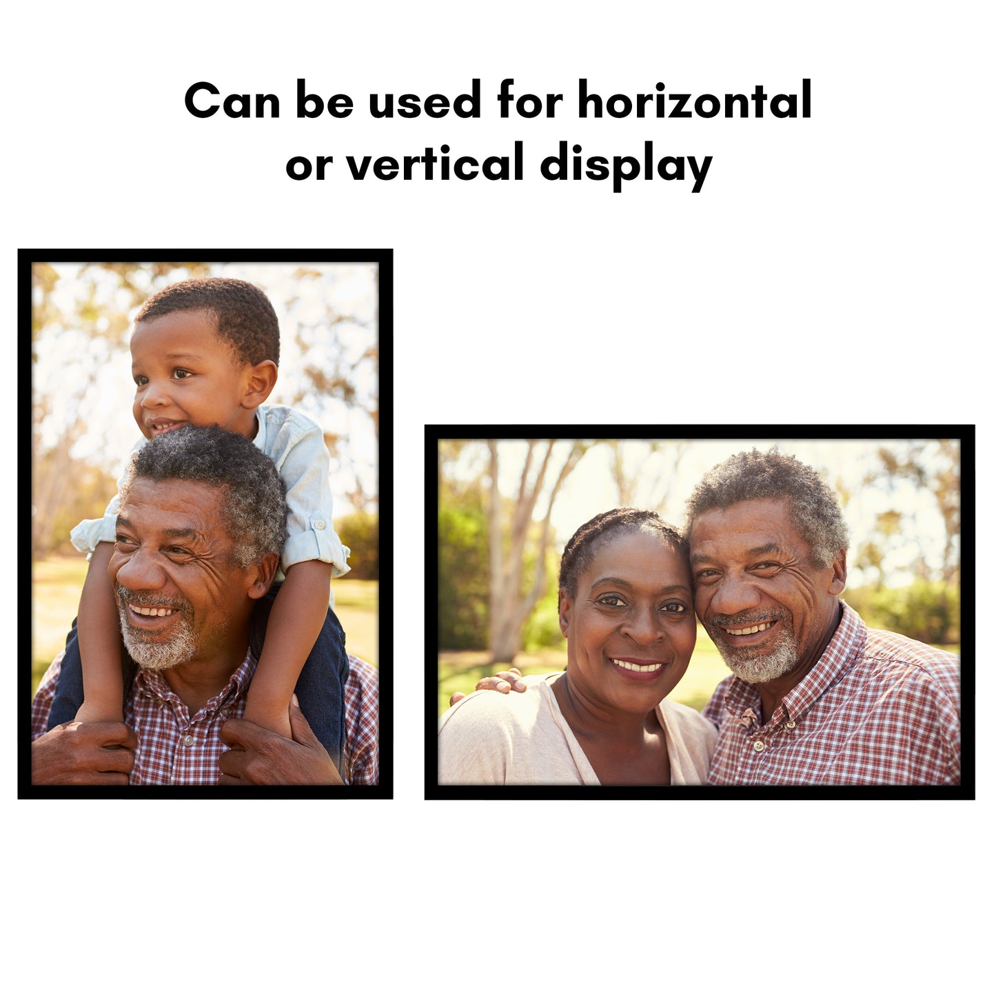 Thin Border Photo Frame in Black - Plexiglass Cover For Horizontal Formats - Picture Frame