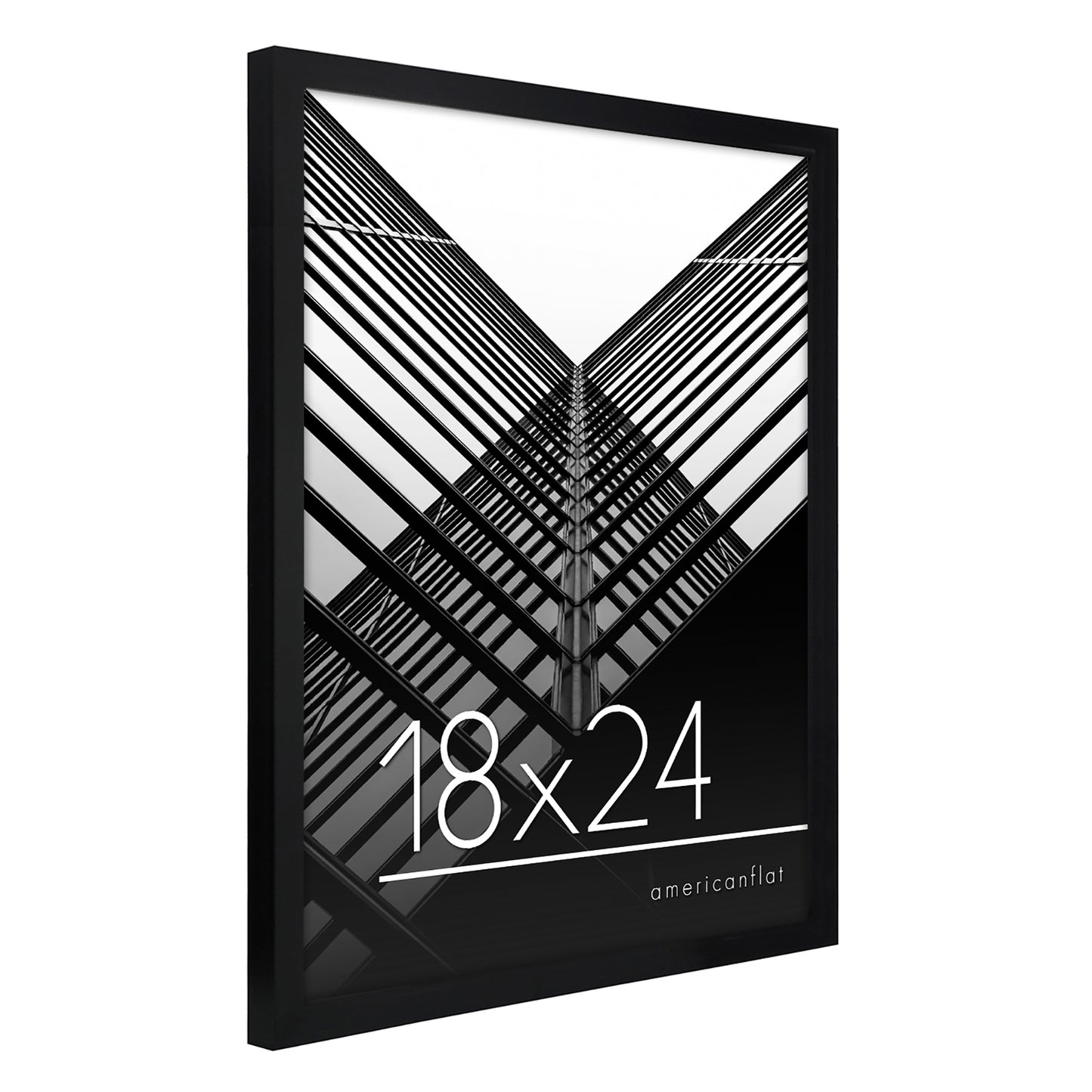 Thin Border Photo Frame in Black - Plexiglass Cover For Horizontal Formats - Picture Frame