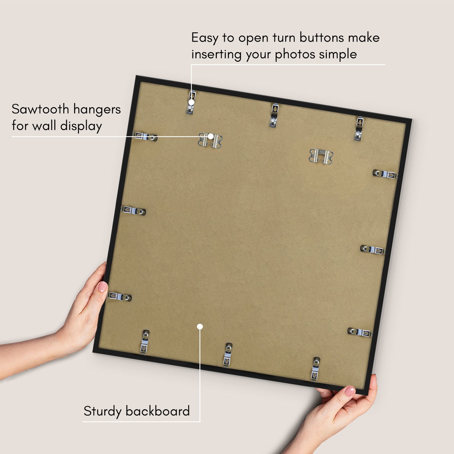 Thin Border Photo Frame in Black - Plexiglass Cover For Horizontal Formats - Picture Frame
