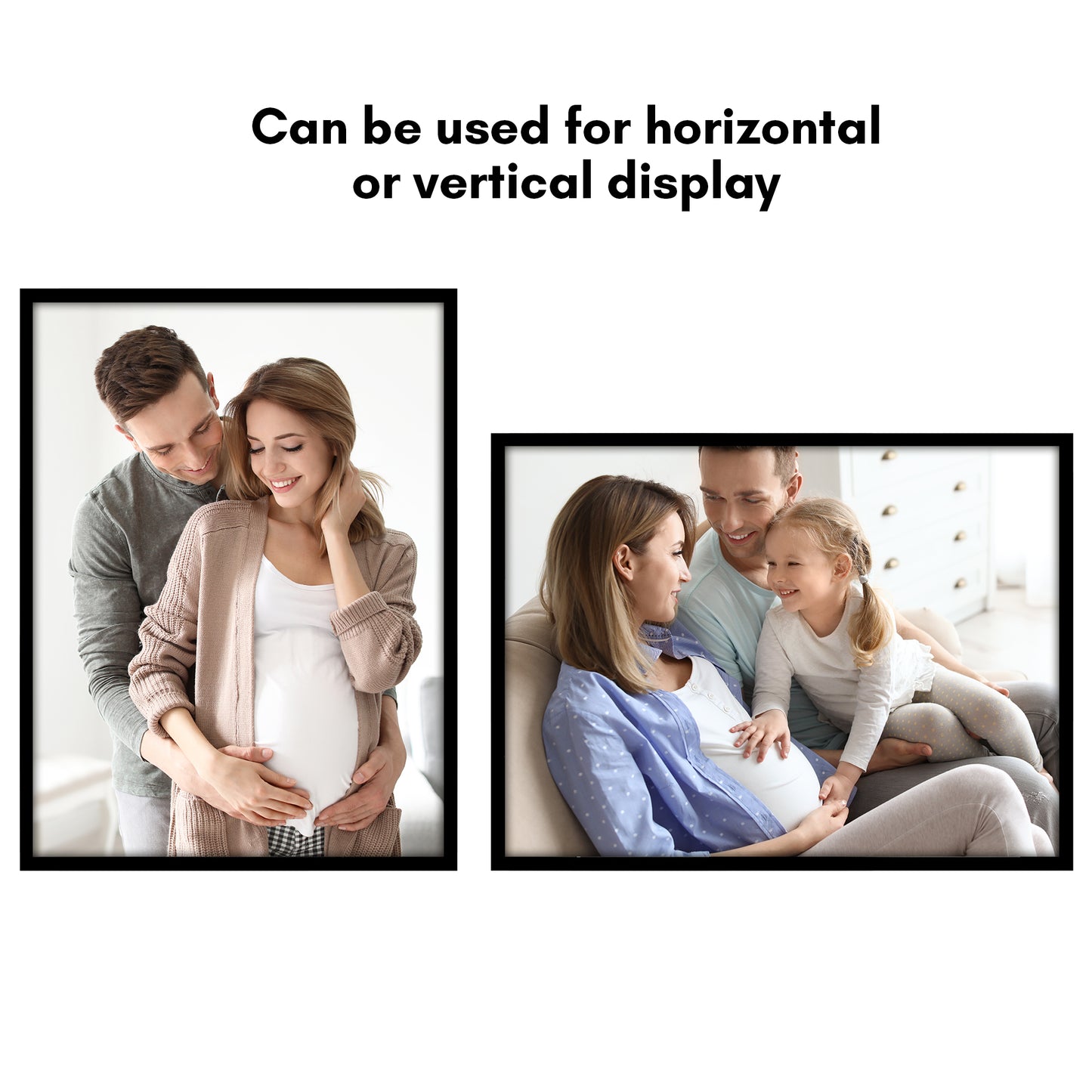 Thin Border Photo Frame in Black - Plexiglass Cover For Horizontal Formats - Picture Frame