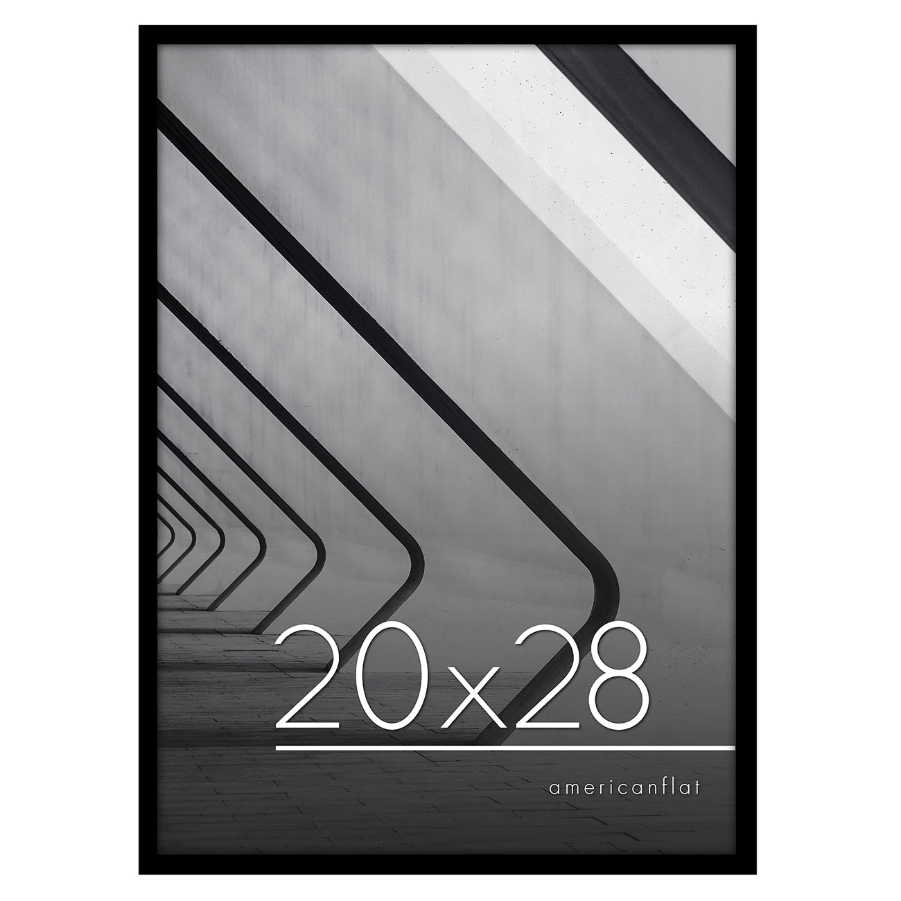 Thin Border Photo Frame in Black - Plexiglass Cover For Horizontal Formats - Picture Frame