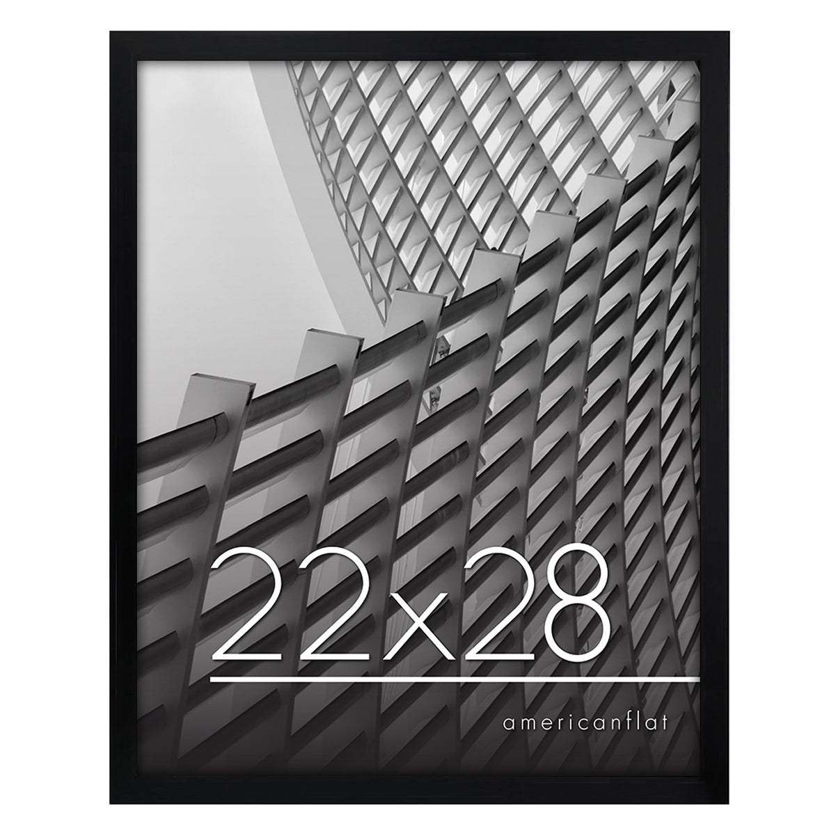 Thin Border Photo Frame in Black - Plexiglass Cover For Horizontal Formats - Picture Frame