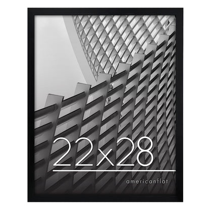 Thin Border Photo Frame in Black - Plexiglass Cover For Horizontal Formats - Picture Frame