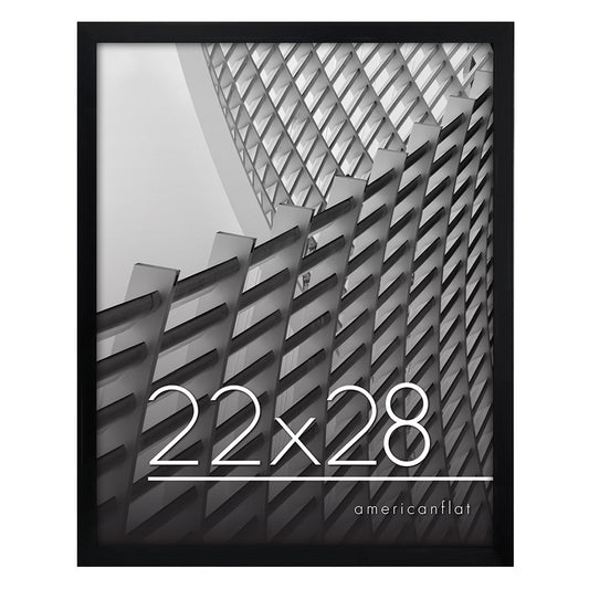 Thin Border Photo Frame in Black - Plexiglass Cover For Horizontal Formats - Picture Frame
