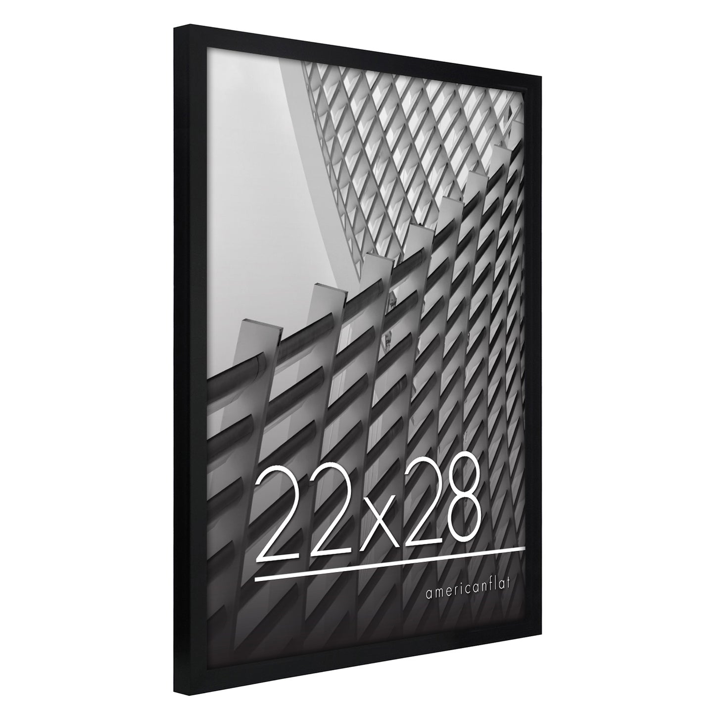 Thin Border Photo Frame in Black - Plexiglass Cover For Horizontal Formats - Picture Frame