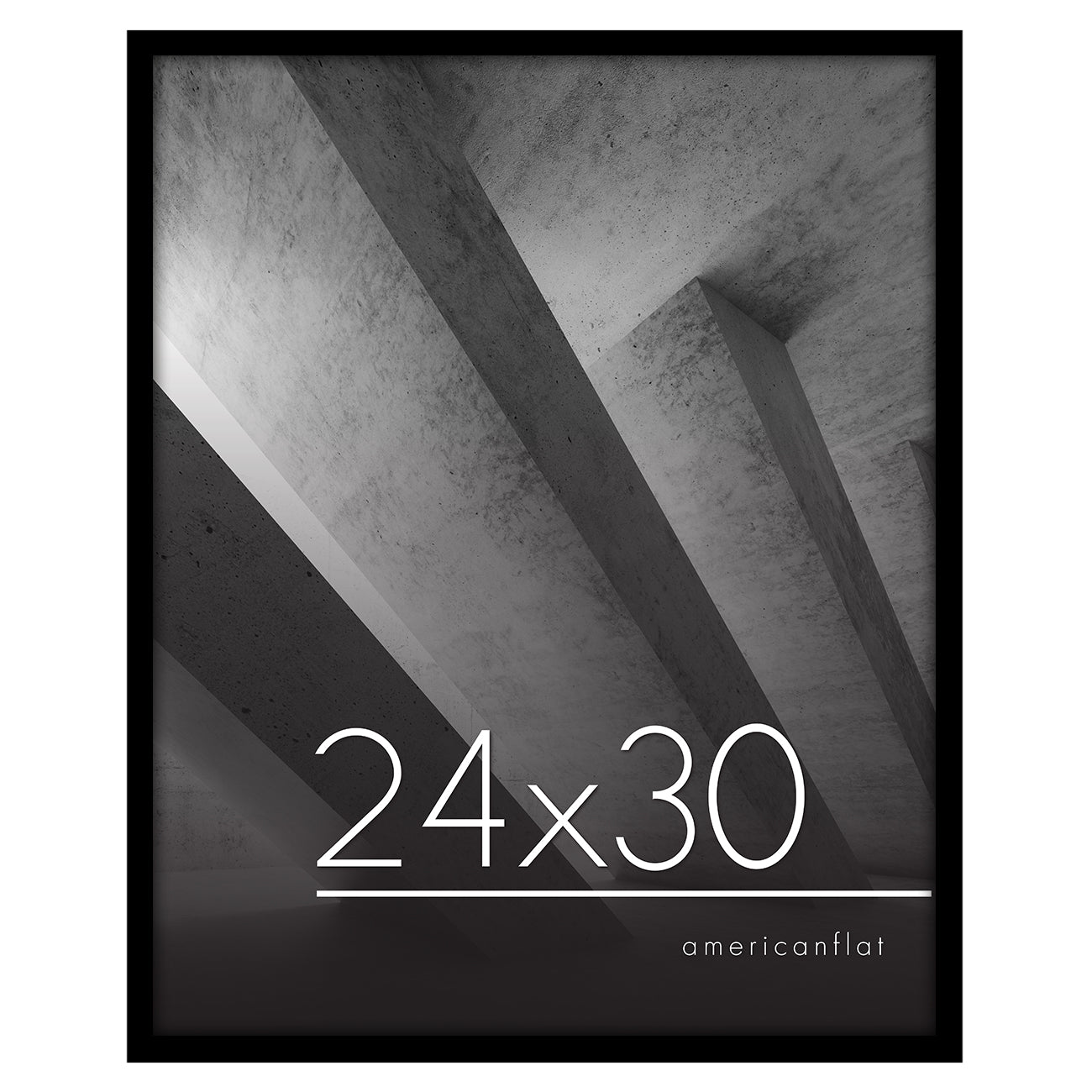 Thin Border Photo Frame in Black - Plexiglass Cover For Horizontal Formats - Picture Frame