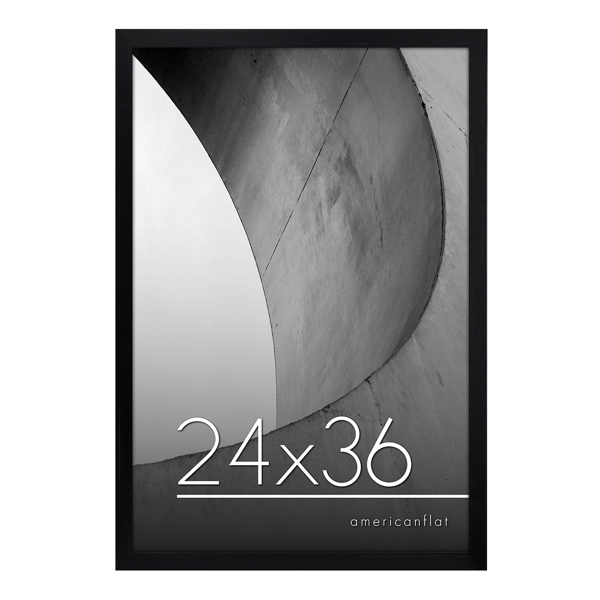 Thin Border Photo Frame in Black - Plexiglass Cover For Horizontal Formats - Picture Frame