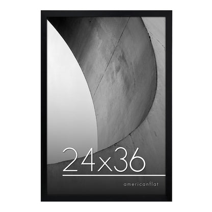 Thin Border Photo Frame in Black - Plexiglass Cover For Horizontal Formats - Picture Frame