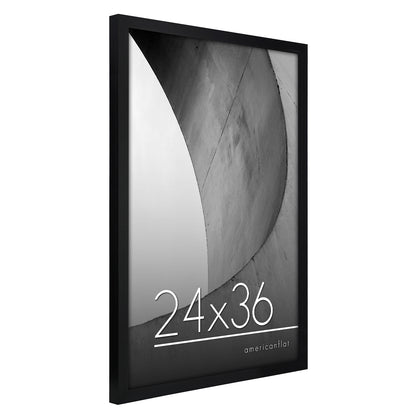 Thin Border Photo Frame in Black - Plexiglass Cover For Horizontal Formats - Picture Frame