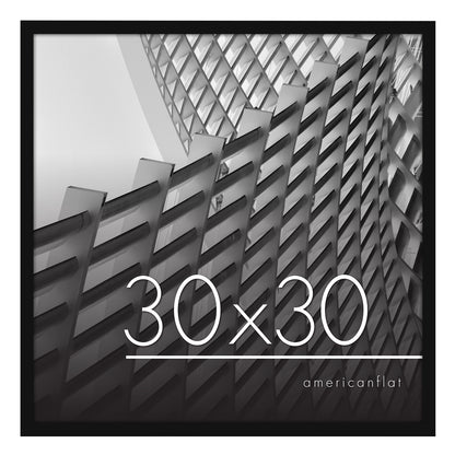 Thin Border Photo Frame in Black - Plexiglass Cover For Horizontal Formats - Picture Frame