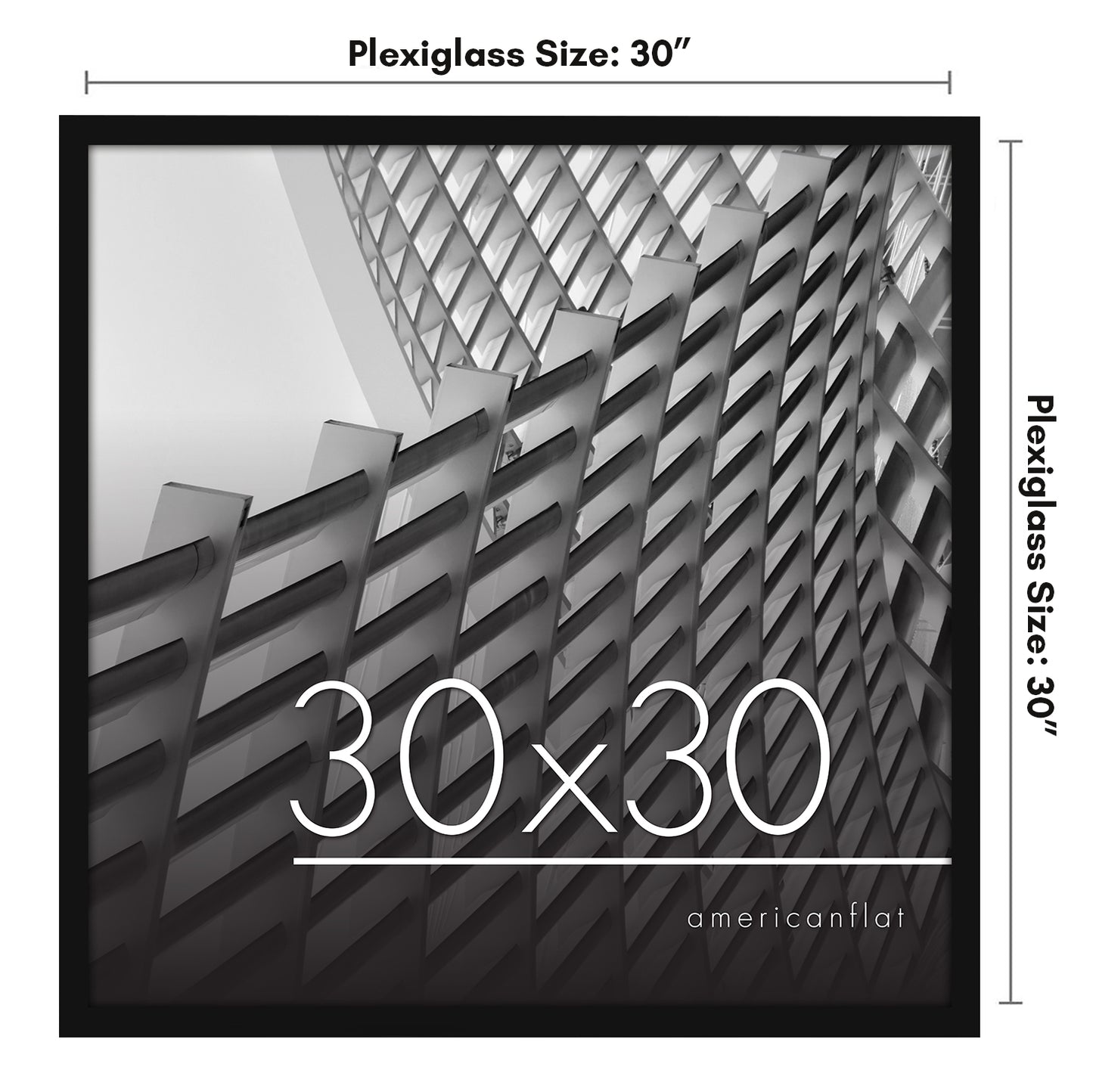 Thin Border Photo Frame in Black - Plexiglass Cover For Horizontal Formats - Picture Frame