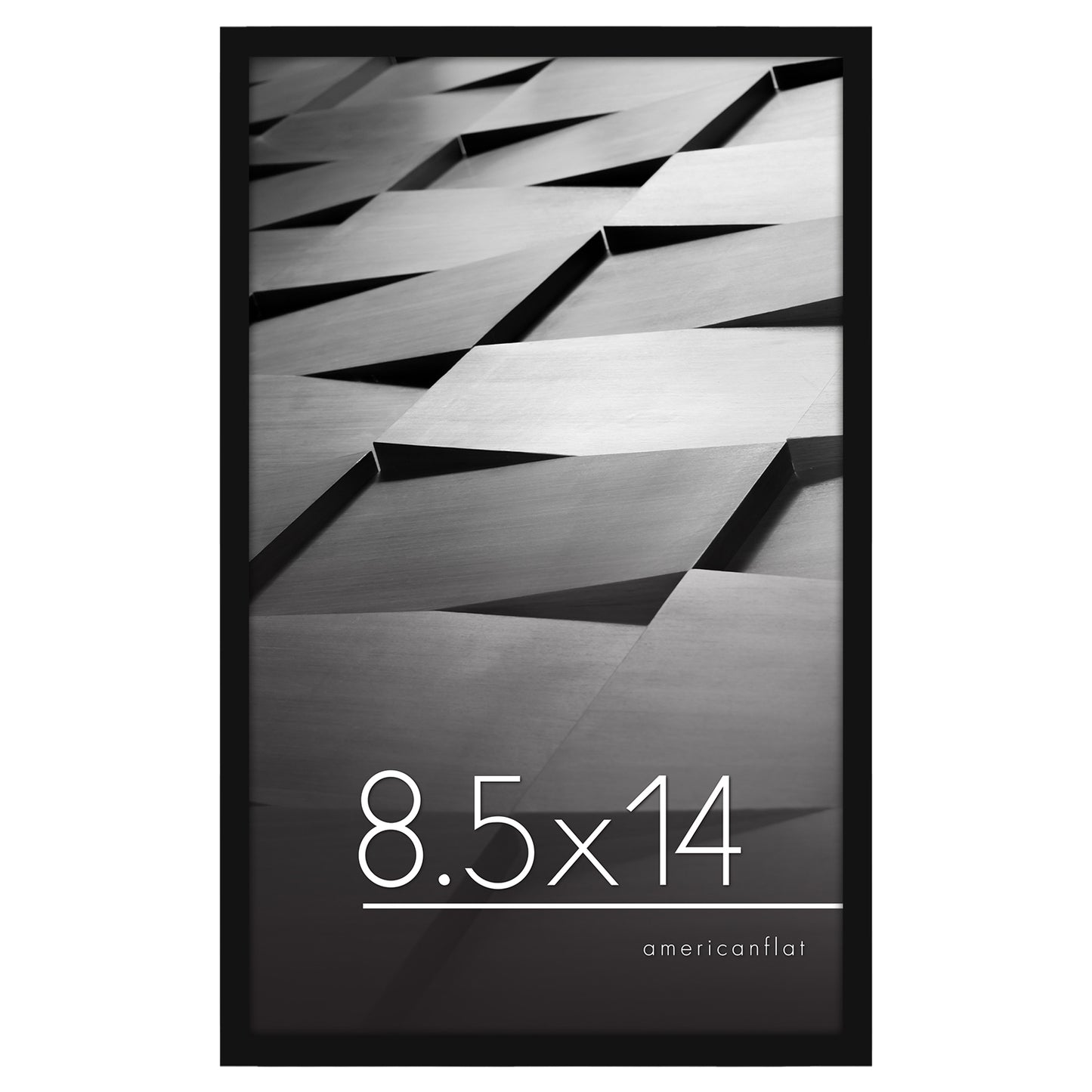 Thin Border Photo Frame in Black - Plexiglass Cover For Horizontal Formats - Picture Frame