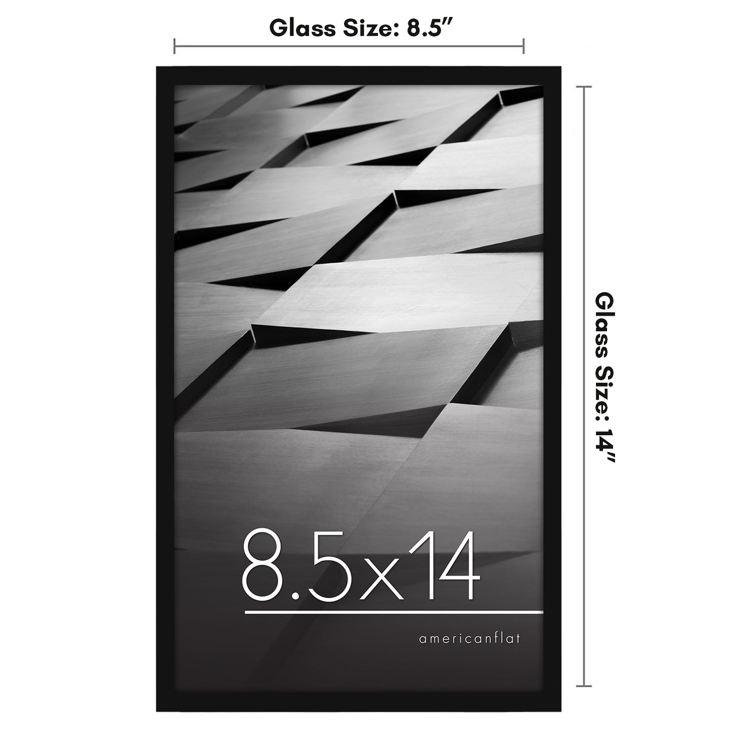 Thin Border Photo Frame in Black - Plexiglass Cover For Horizontal Formats - Picture Frame