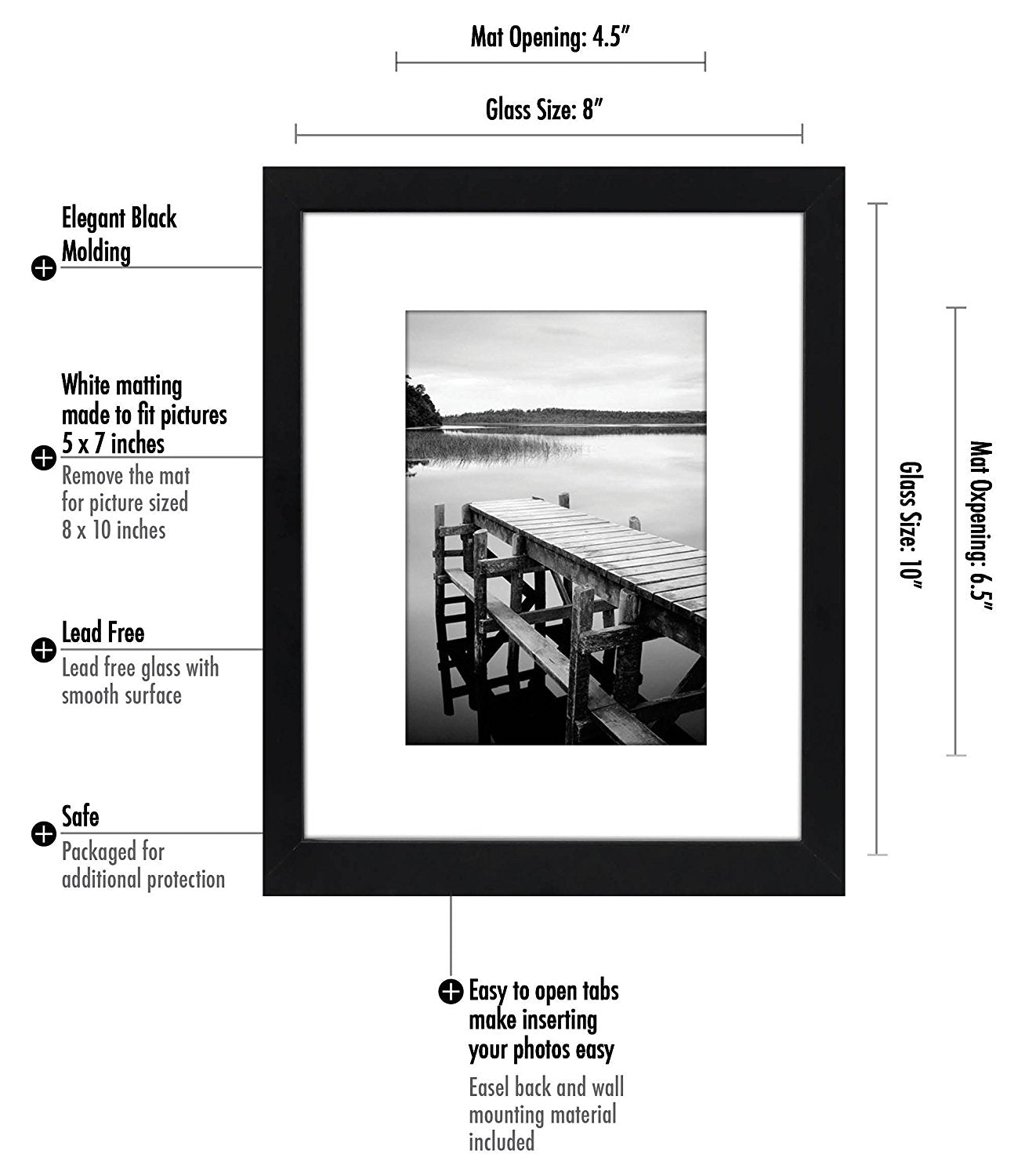 American Flat Black Picture Frame Collage Wall Trim - Gallery Wall