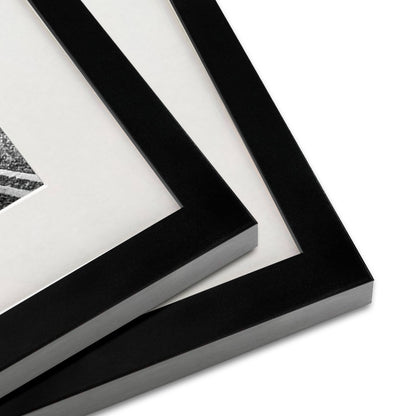 Black Picture Frame Made to Display Pictures 8 x 10-inch with Mat or 11 x 14-inch without Mat - Frame - Americanflat