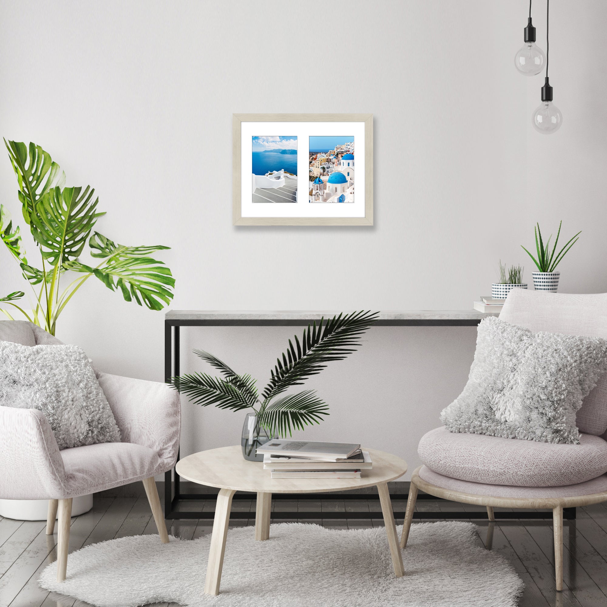 11x14| Double Picture Frame |Holds Five 4x6 Photos | Driftwood