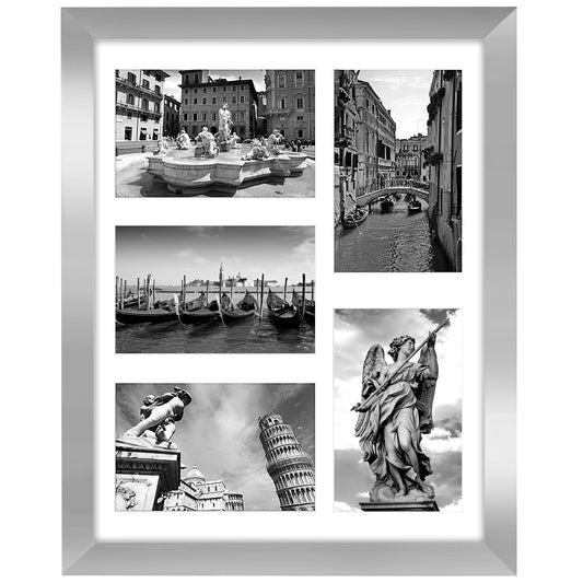 Americanflat Picture Frame | Collage | Five 4x6 Openings with Classic Molding | Signature Collection
