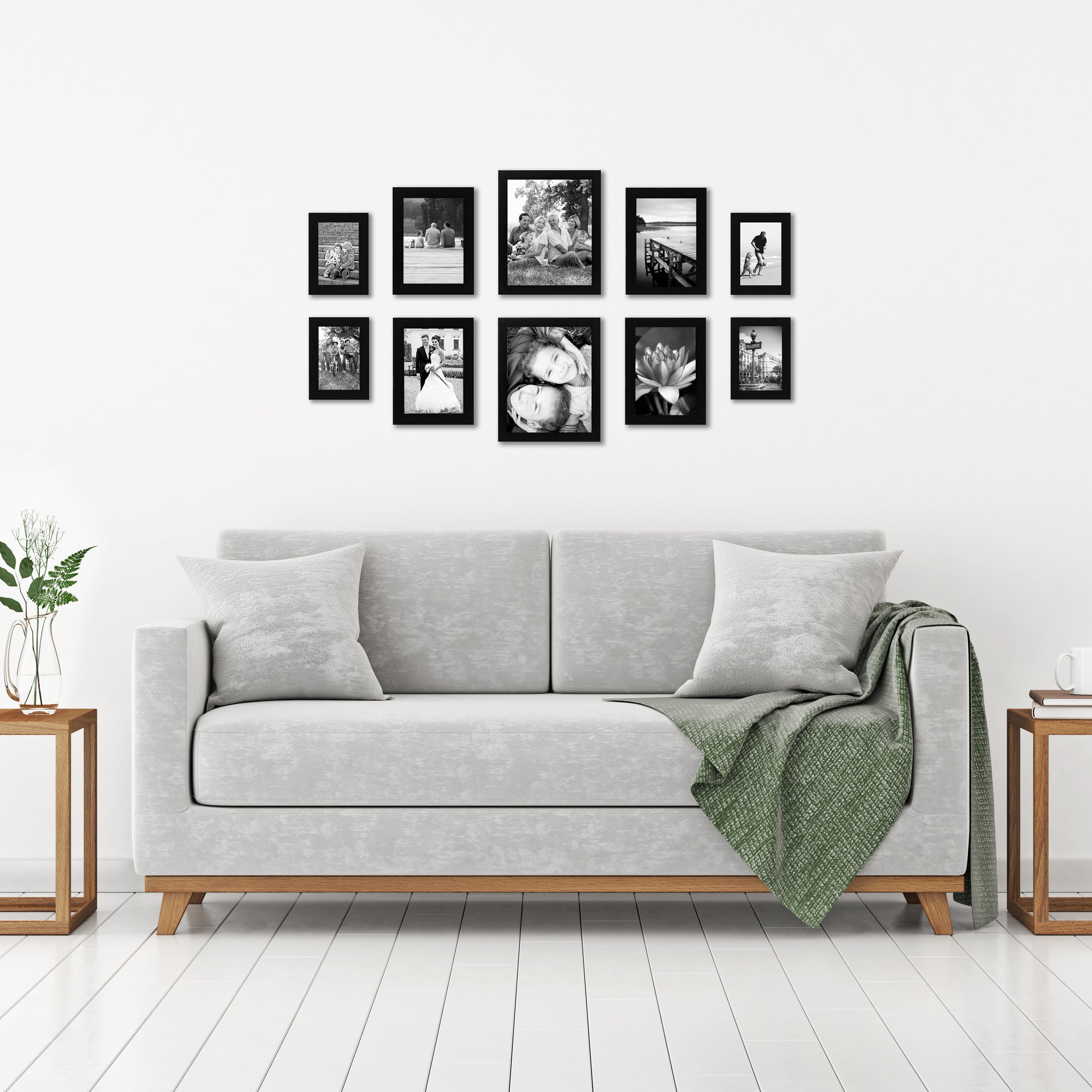 10 Piece Gallery wall frame set - Variety of colors – Americanflat