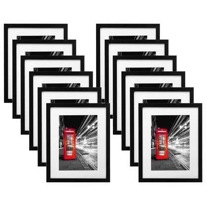 Americanflat Picture Frame | Includes Mat | 4 Multipack | Classic Molding | Signature Collection