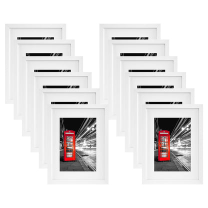 Americanflat Picture Frame | Includes Mat | 4 Multipack | Classic Molding | Signature Collection