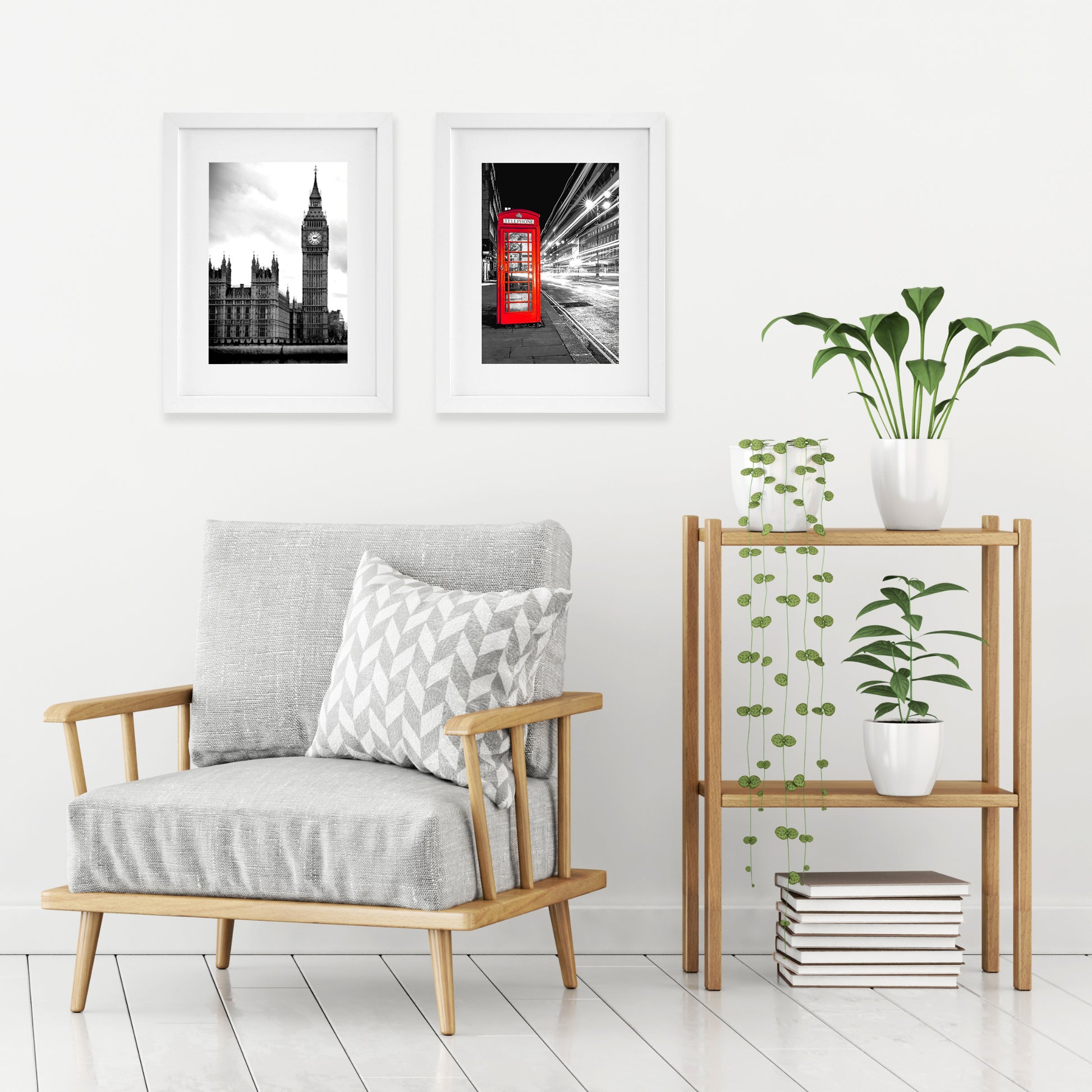 White Picture Frame - Made to Display Pictures 8x10 with Mat or 11x14 Without Mat - Wide Molding - Wall Mounting Material Includes - Picture Frame - Americanflat