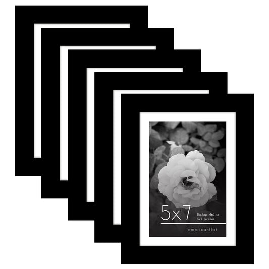Set of 5 - Classic Gallery Picture Frame with Mat | Galleria Collection