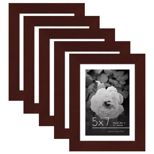 Classic Gallery Picture Frame | Set of 5 | Galleria Collection | Includes Mat