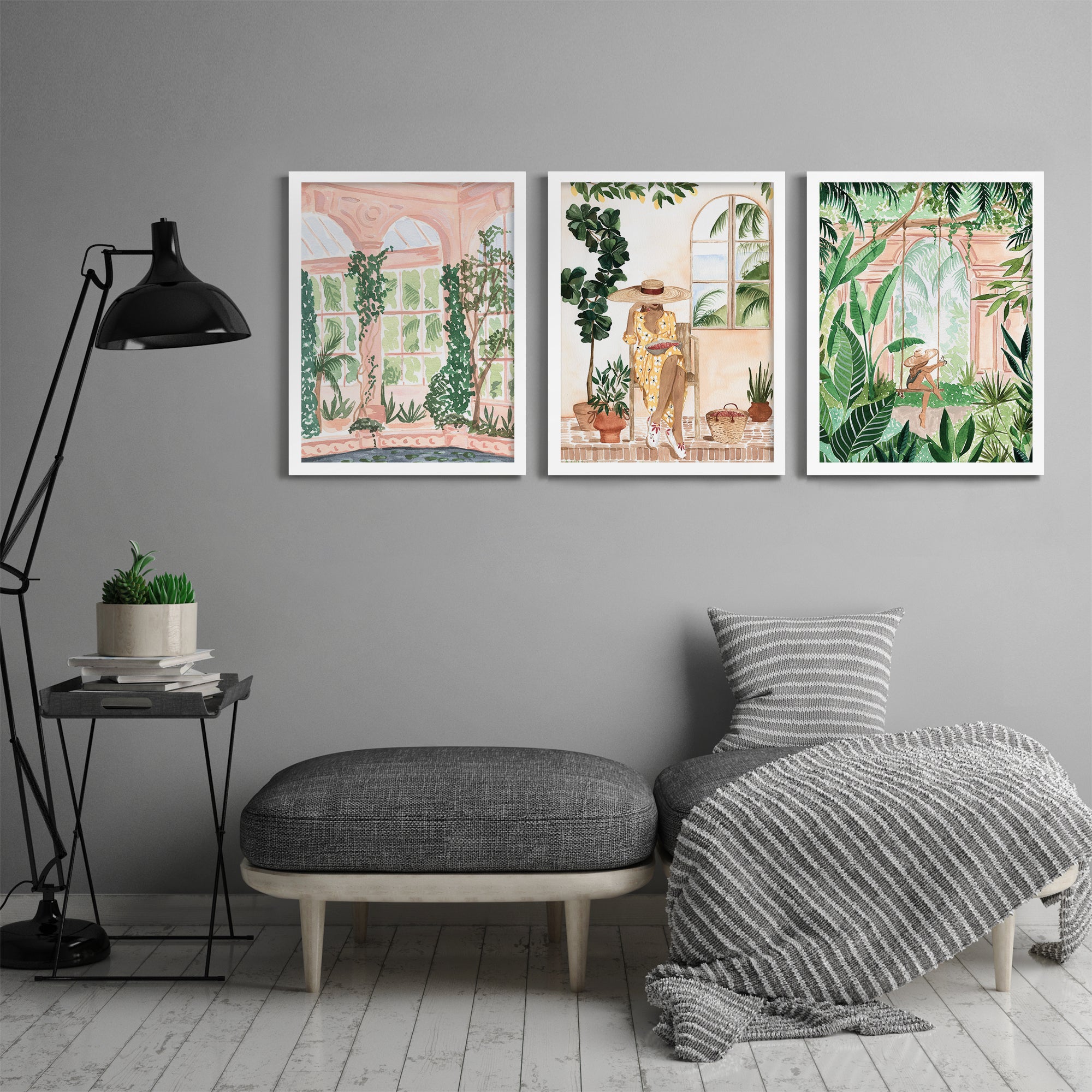 3 piece discount boho wall art