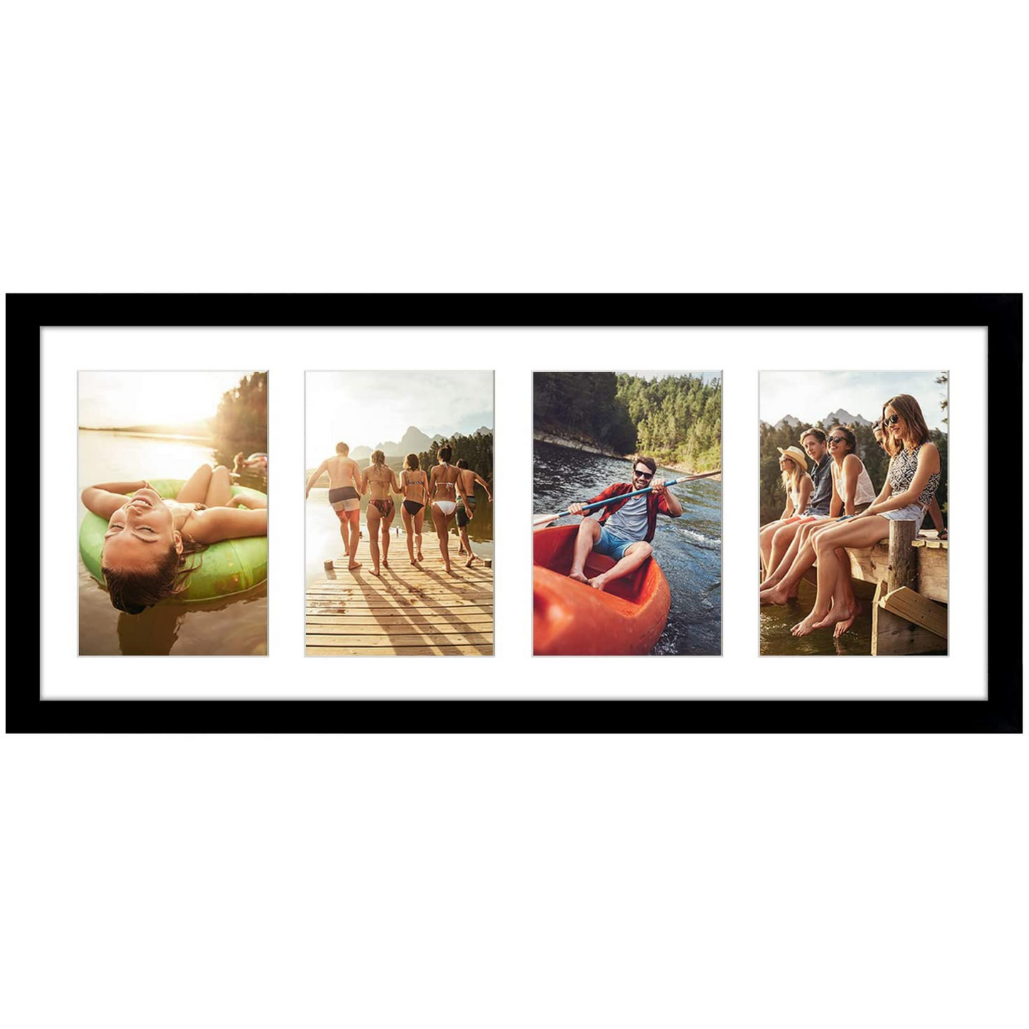Black Collage Picture Frame - 4 Displays - Americanflat
