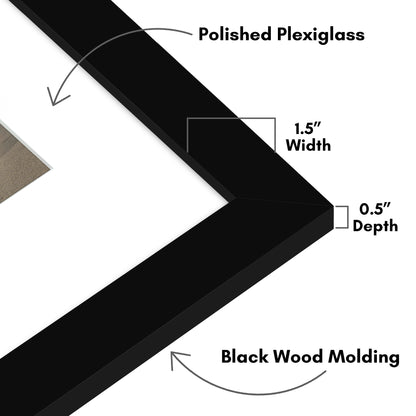 Picture Frame with Arch Mat | Gallery Wall Decor | Protective Glass Cover