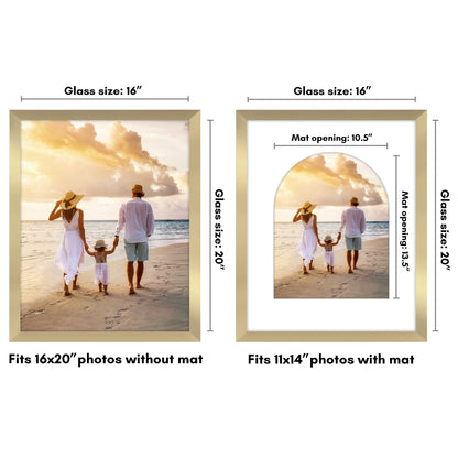 Picture Frame with Arch Mat | Gallery Wall Decor | Protective Glass Cover