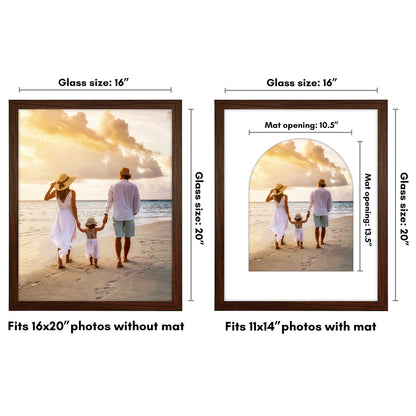 Picture Frame with Arch Mat | Gallery Wall Decor | Protective Glass Cover