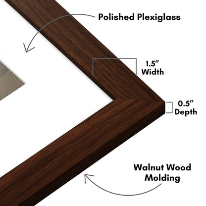 Picture Frame with Arch Mat | Gallery Wall Decor | Protective Glass Cover