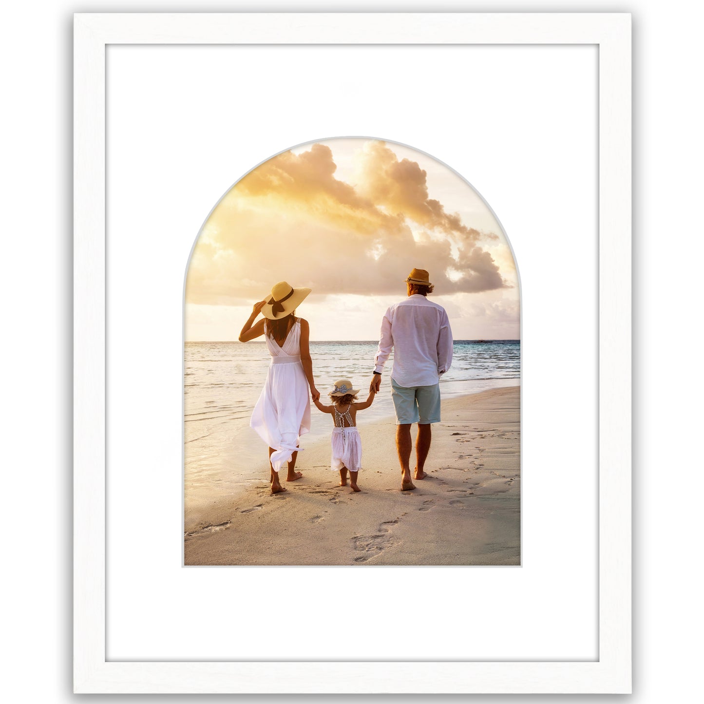 Picture Frame with Arch Mat | Gallery Wall Decor | Protective Glass Cover